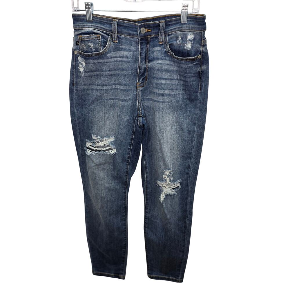 Judy Blue Slim Fit Distressed High Waist Jeans Women’s 7/28 Stretch Denim